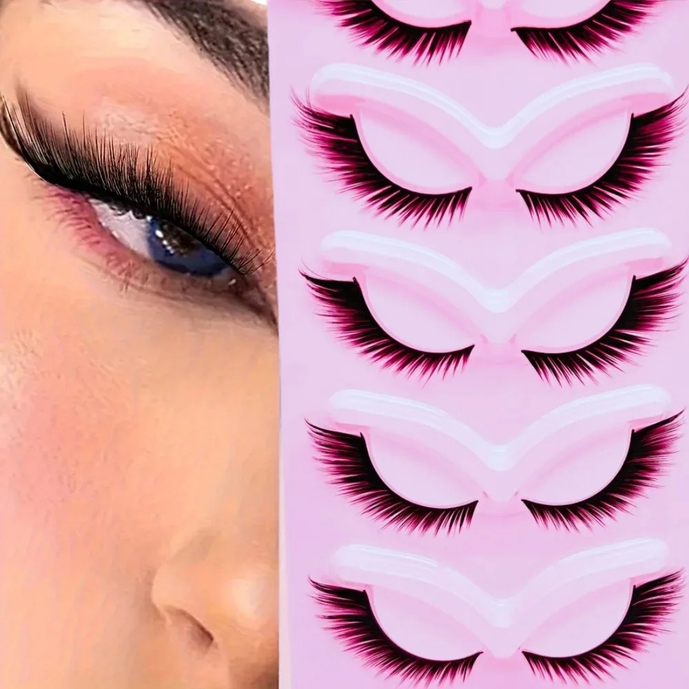 Eyelash Extension Fox Eye - 5 Pairs False Eyelashes Natural Look,