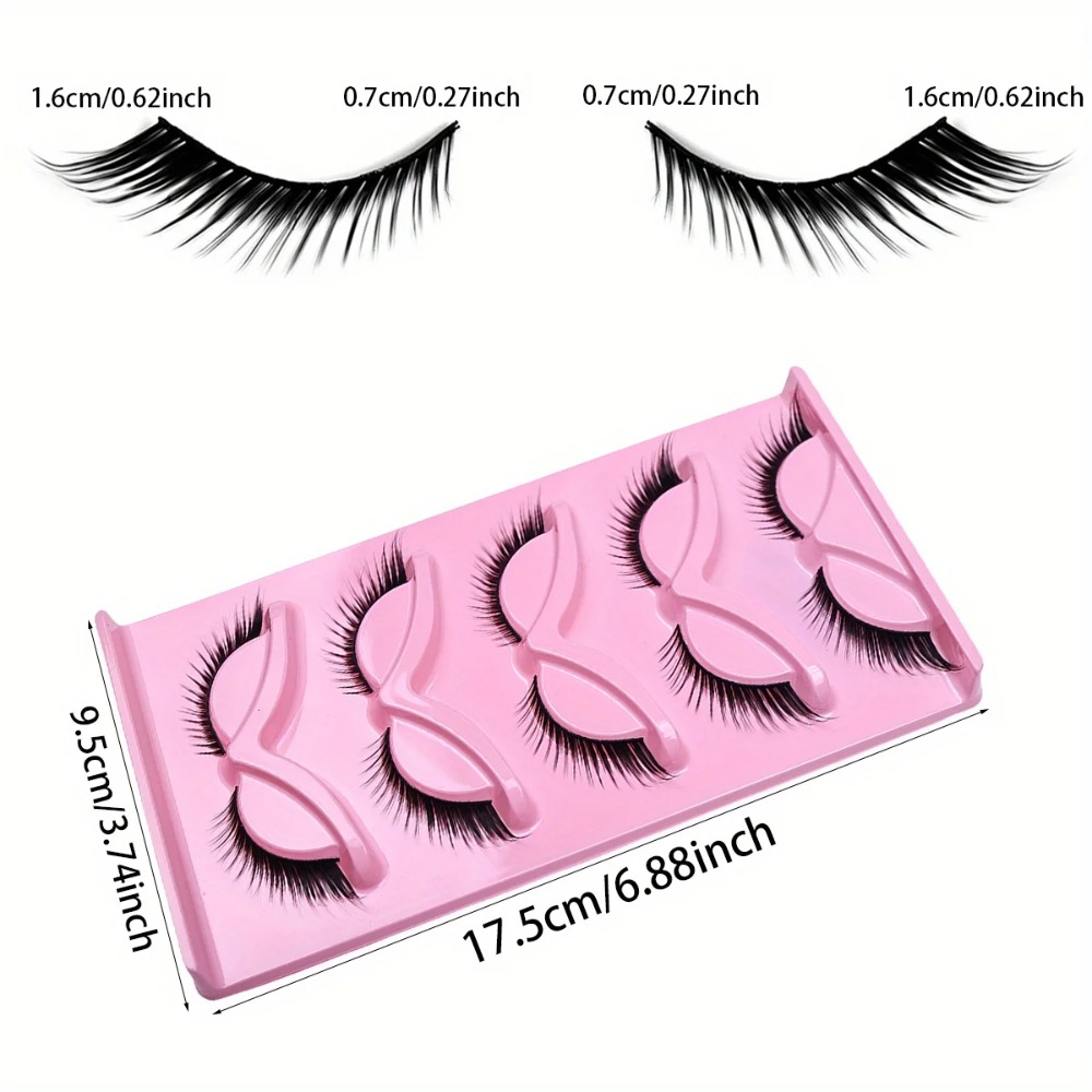 5 Pairs False Eyelashes Natura - Eyelash Extension Fox Eye recension och pris