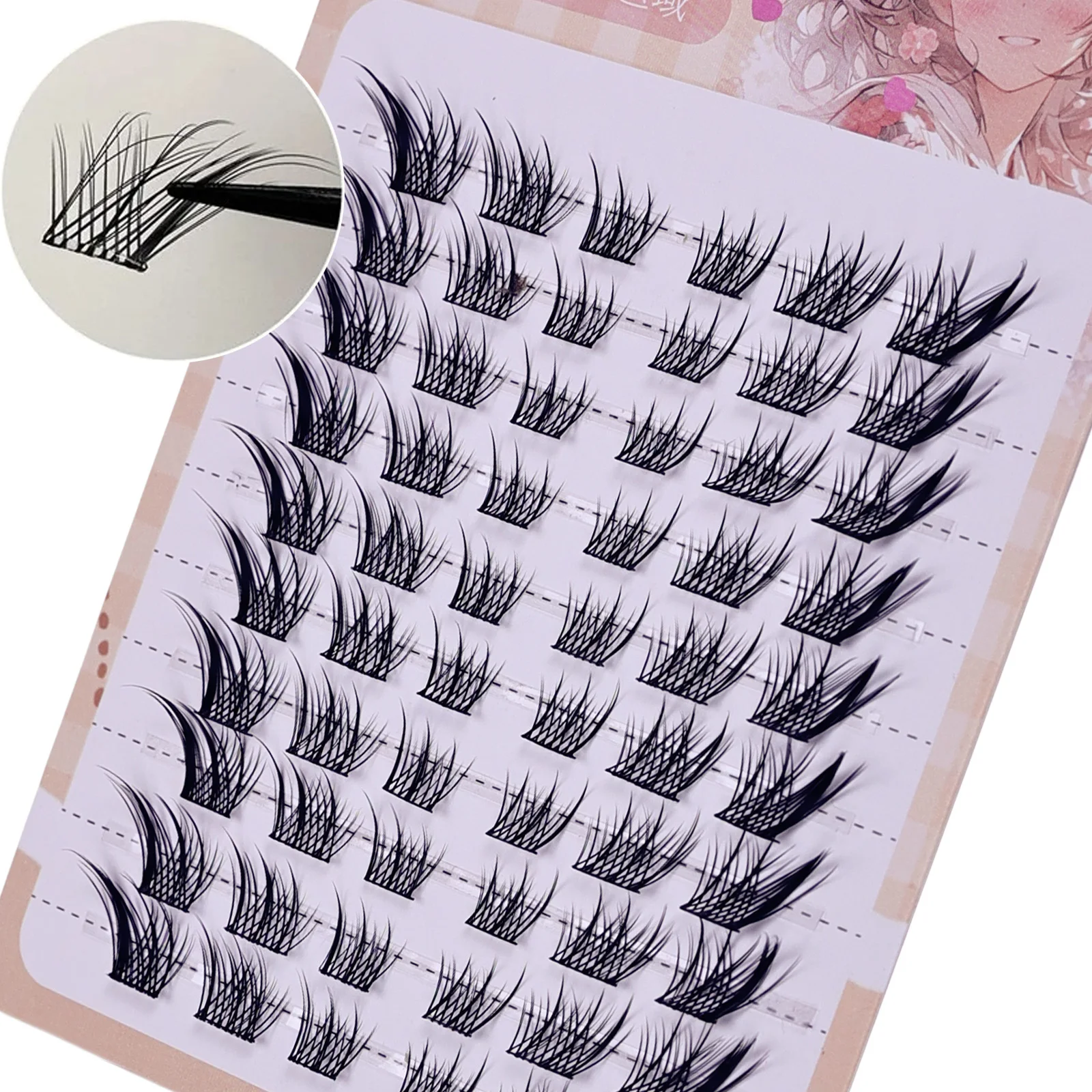 Fluffy Fox Eye Cluster Lashes  - Eyelash Extension Fox Eye recension och pris