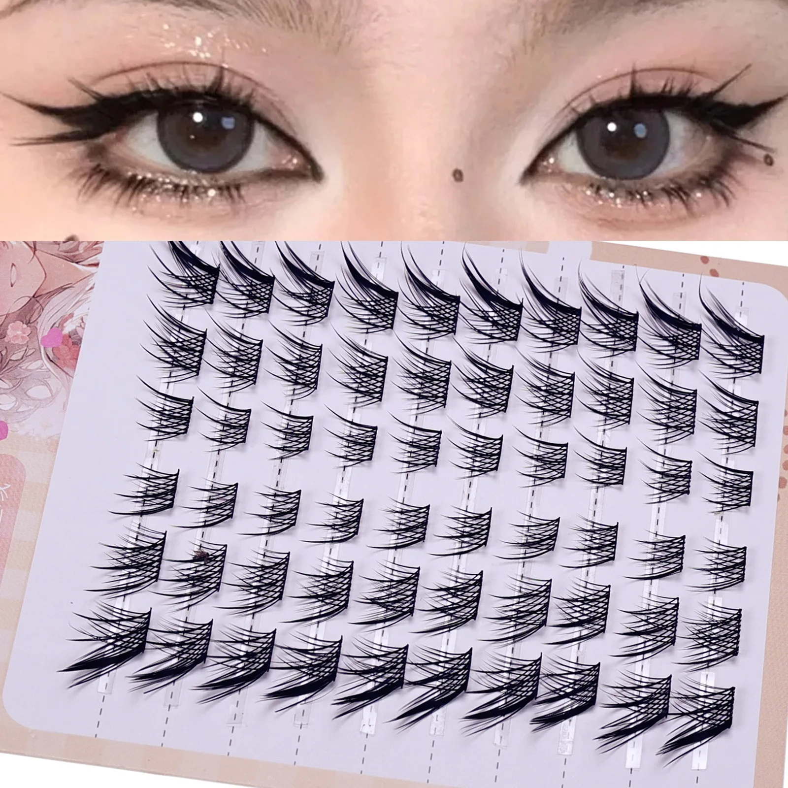 Fluffy Fox Eye Cluster Lashes  - Eyelash Extension Fox Eye recension och pris