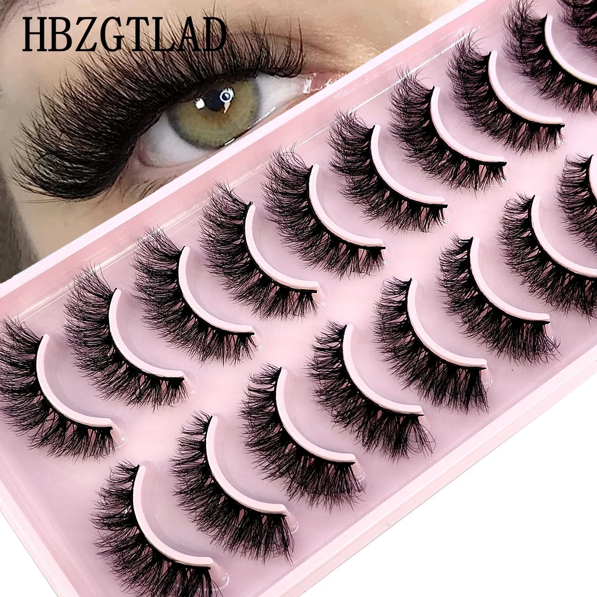 HBZGTLAD 10 Pairs 3D Mink Hair - Eyelash Extension For Big Eyes recension och pris