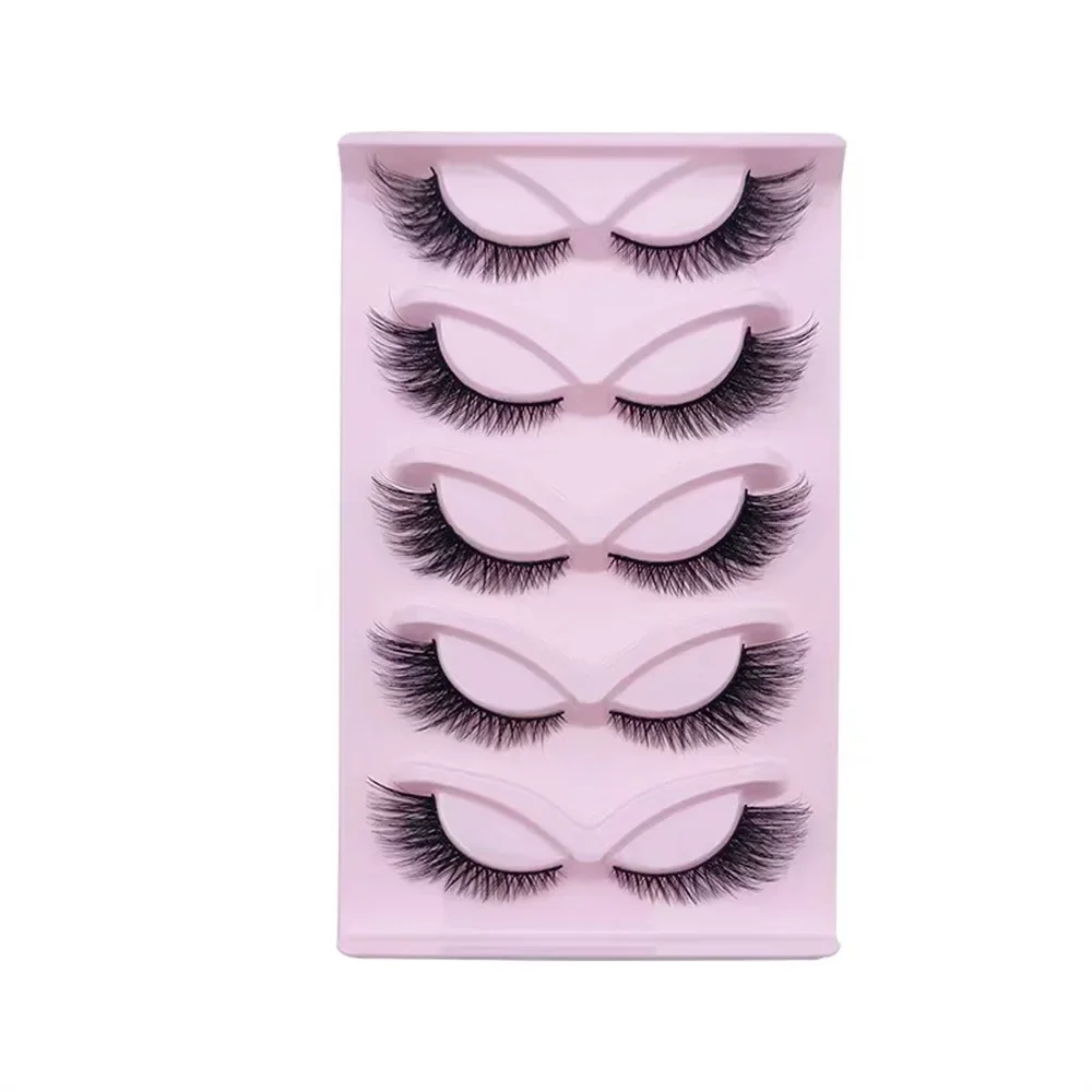 5 Pairs Cat Eyelashes Faux Min - Eyelash Extension Fox Eye recension och pris