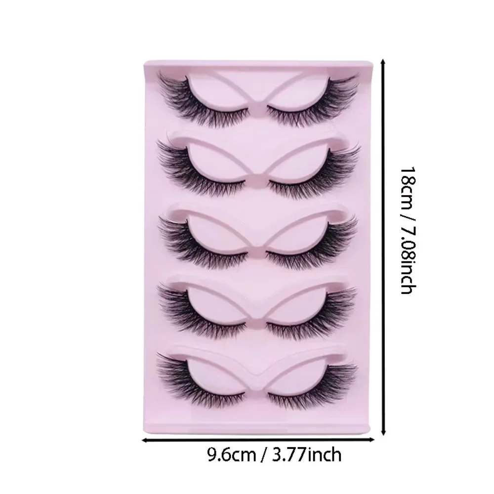 5 Pairs Cat Eyelashes Faux Min - Eyelash Extension Fox Eye recension och pris