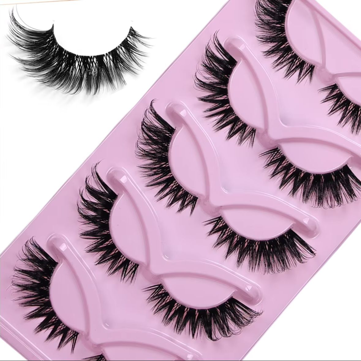 5 Pairs Cat Eye False Eyelashe - Eyelash Extension Volume Cat Eye recension och pris