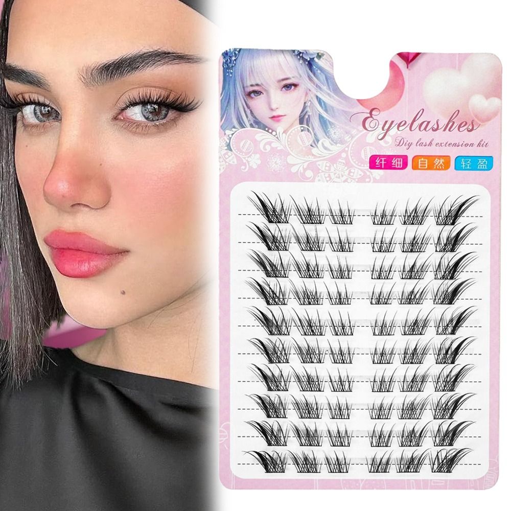 3D Cat Eye Clusters Lashes Nat - Eyelash Extension Fox Eye recension och pris