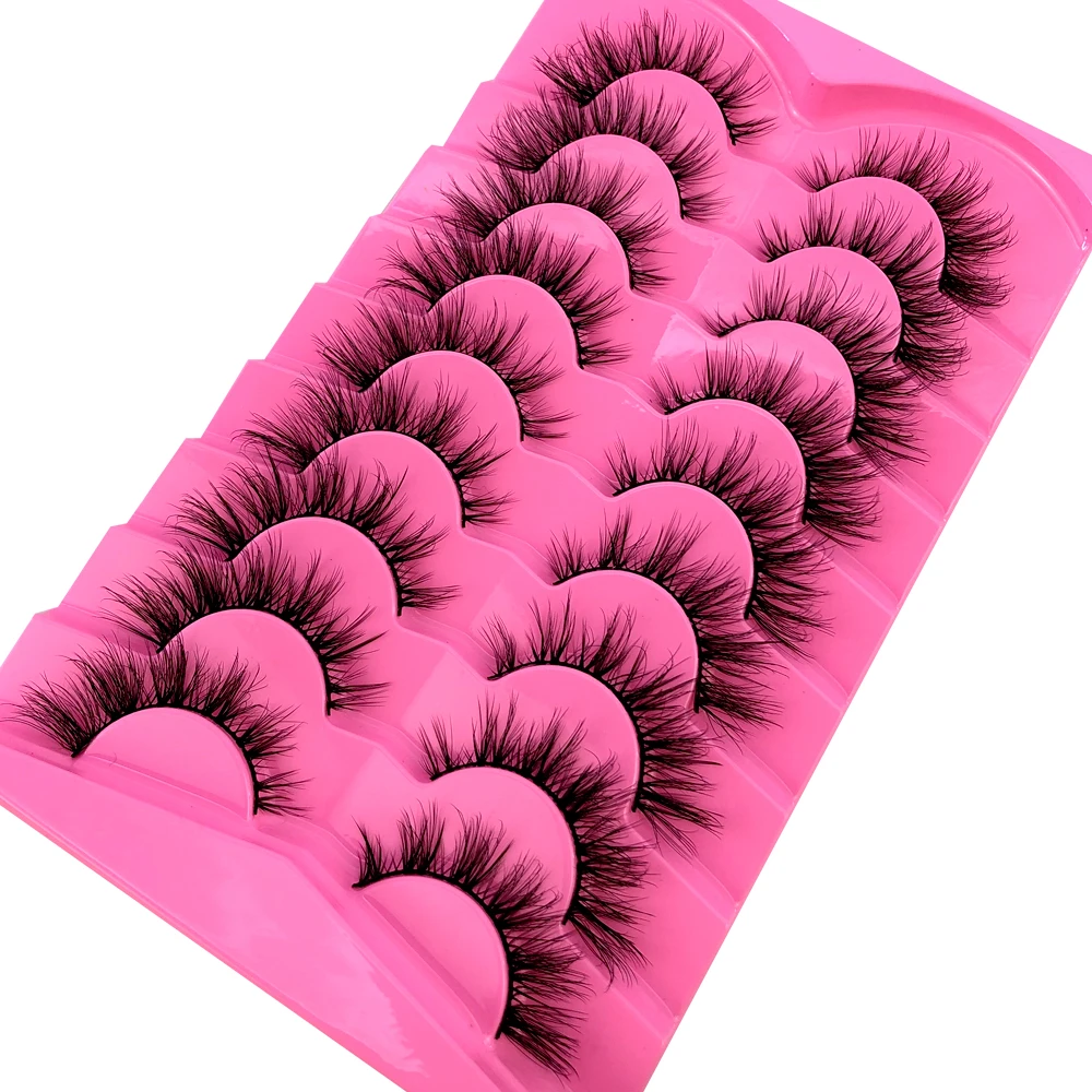 AMSDCN 9 Pairs Mink Lashes Flu - Eyelash Extension Volume Cat Eye recension och pris