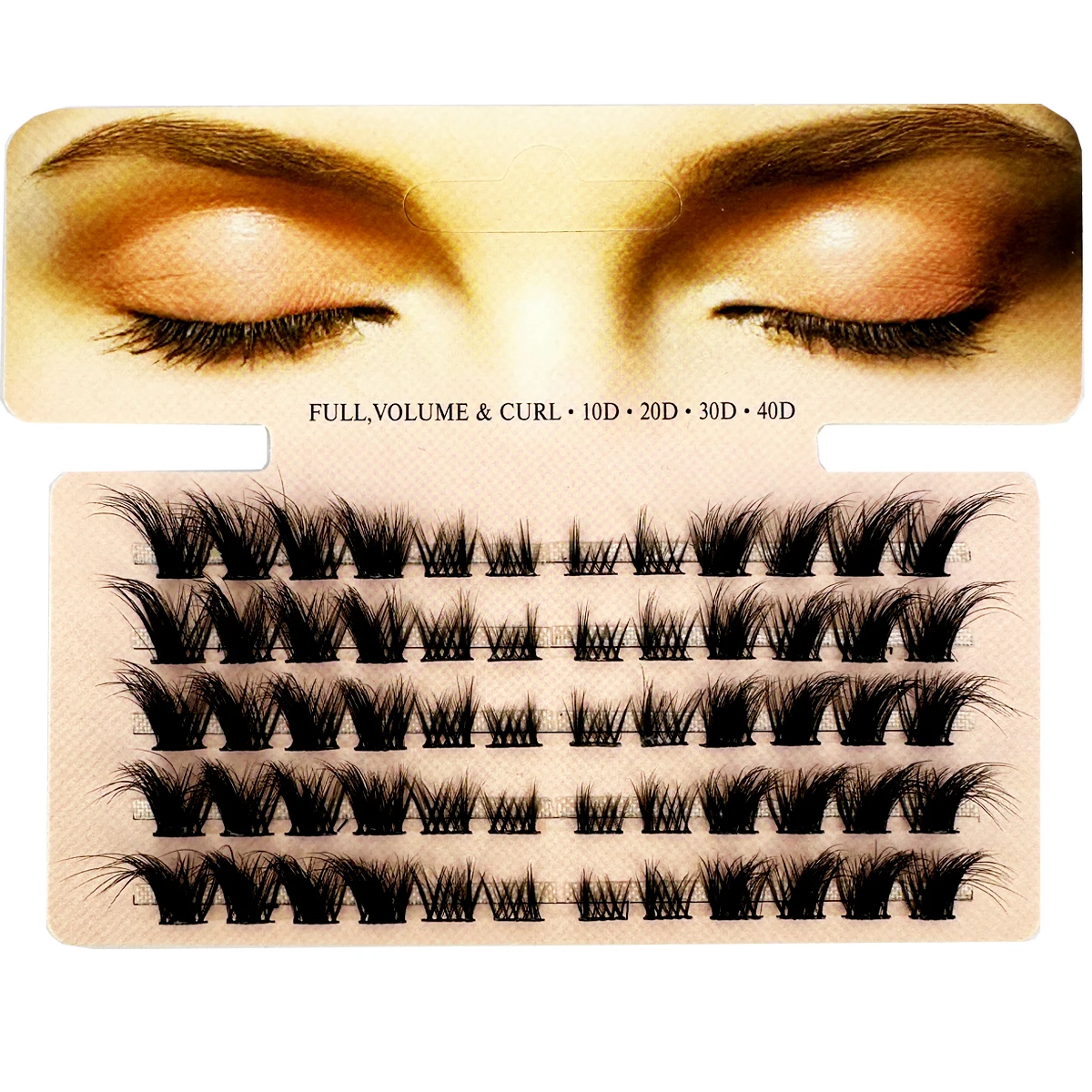 Mix 3D Fluffy Single Cluster E - Eyelash Extension Fox Eye recension och pris