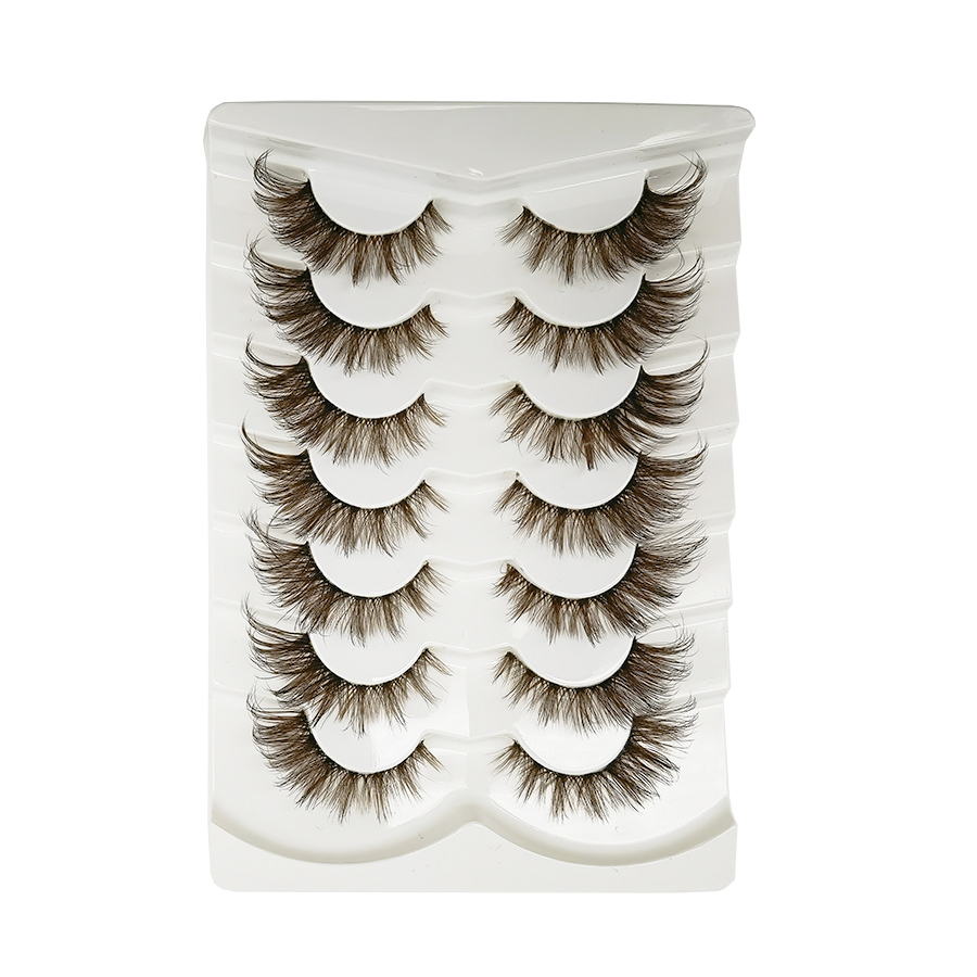 7 Pairs of Transparent Stem Br - Eyelash Extension Fox Eye recension och pris