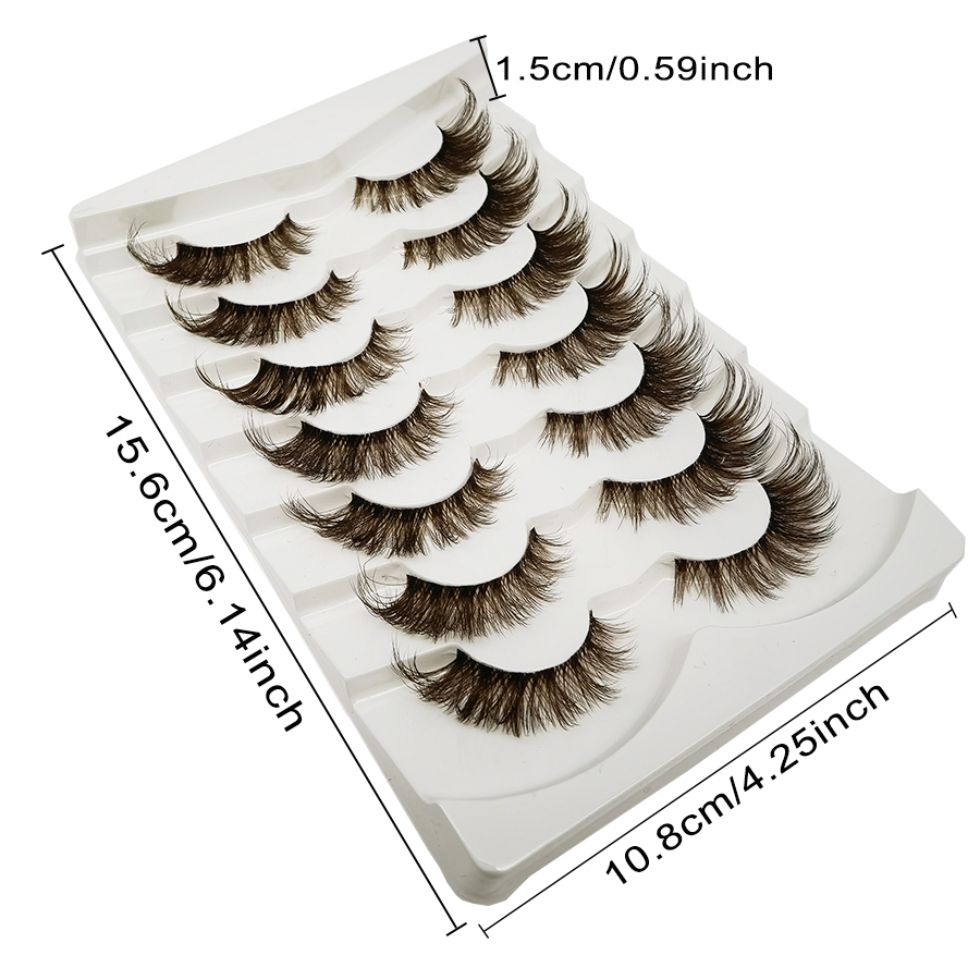7 Pairs of Transparent Stem Br - Eyelash Extension Fox Eye recension och pris